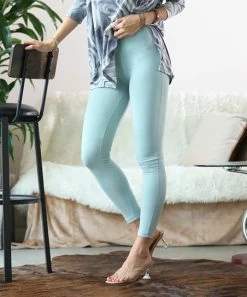 42POPS | Dusty Green Tummy-Control Shaping Leggings - Women