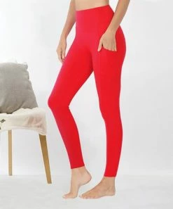42POPS | Ruby Wide-Waistband Pocket Leggings - Women