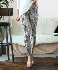 42POPS | Brown Snake Leggings - Women