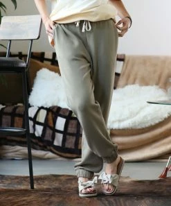 42POPS | Khaki Drawstring Pocket Sweatpants - Women & Plus