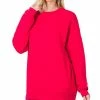 42POPS | Ruby Crewneck Long-Sleeve Pocket Sweatshirt - Women