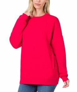 42POPS | Ruby Crewneck Long-Sleeve Pocket Sweatshirt - Women