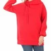 42POPS | Ruby Side-Tie Funnel-Neck Long-Sleeve Pocket Hoodie - Women