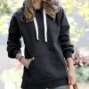 42POPS | Charcoal Long-Sleeve Pocket Oversize Hoodie - Women