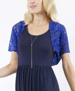 42POPS | Royal Blue Lace Bolero