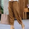 42POPS | Deep Camel Corduroy Pocket Straight-Leg Pants - Women
