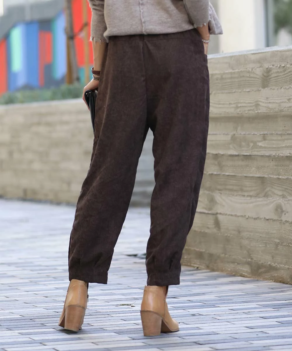 42POPS | Americano Corduroy Pocket Straight-Leg Pants - Women - Image 3