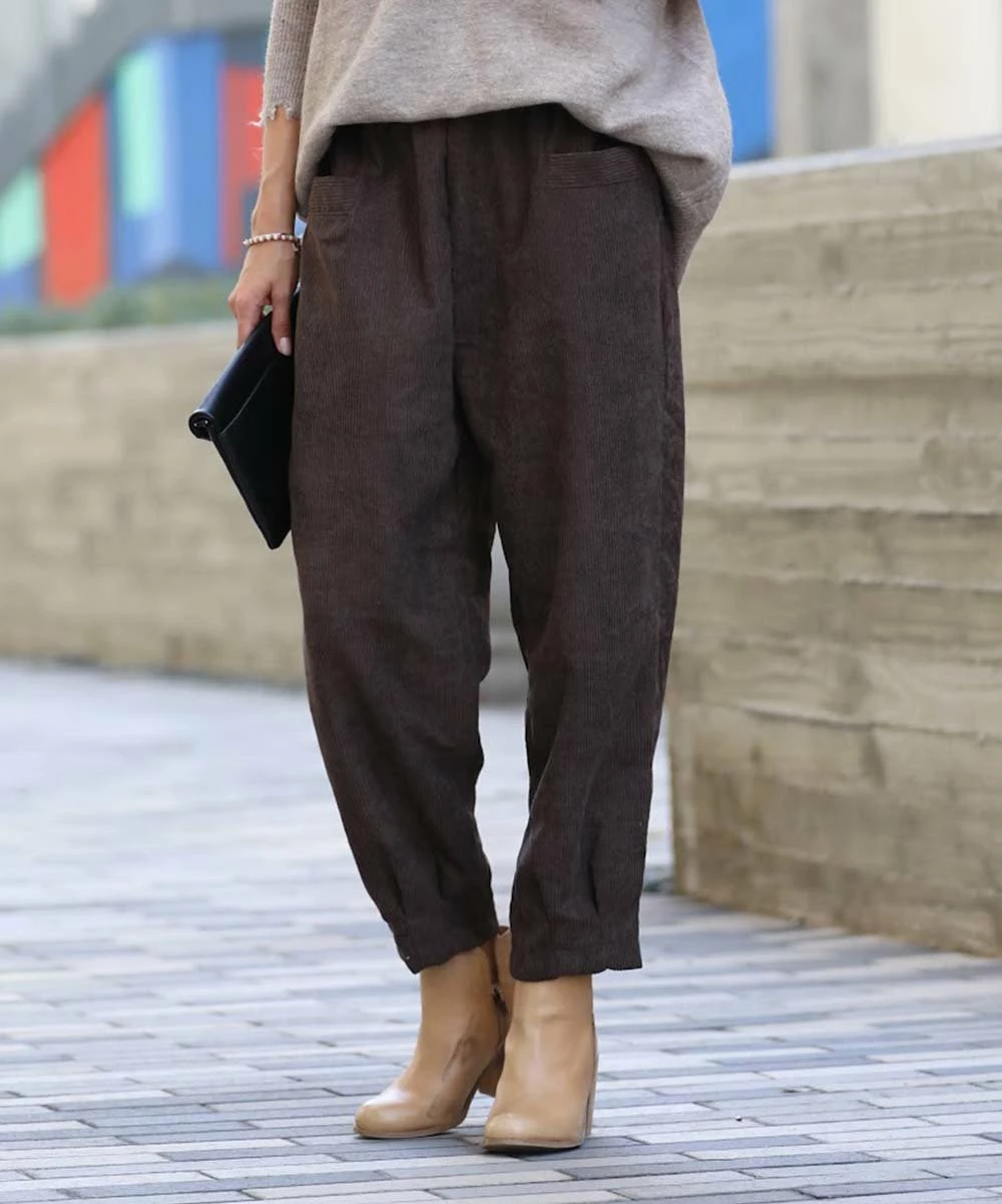 42POPS | Americano Corduroy Pocket Straight-Leg Pants - Women