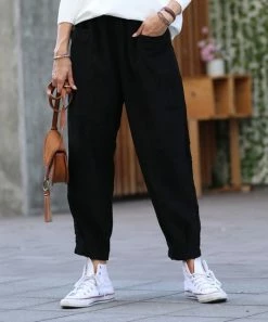 42POPS | Black Corduroy Pocket Pants - Women