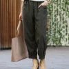 42POPS | Dark Olive Corduroy Pocket Pants - Women
