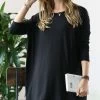42POPS | Black Dolman Long-Sleeve Tunic - Women