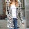 42POPS | Olive Leopard Pocket Open Cardigan - Women
