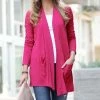 42POPS | Fuchsia Slouchy Pocket Open Cardigan - Women
