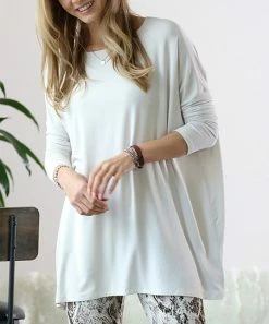 42POPS | Bone Long-Sleeve Dolman Tunic - Women