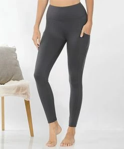 42POPS | Ash Gray Leggings - Women