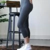 42POPS | Ash Gray Capri Leggings - Women
