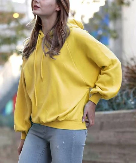 42POPS | Golden Wasabi Bishop-Sleeve Raglan Hoodie - Women