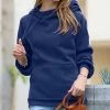 42POPS | Light Navy Side-Tie Pocket Hoodie - Women