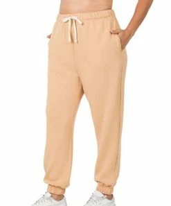 42POPS | Camel Drawstring Pocket Joggers - Plus
