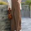 42POPS | Mocha Pocket Wide-Leg Pants - Women