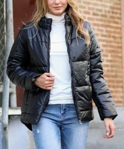 42POPS | Black Pocket Puffer Jacket - Women