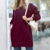 42POPS | Dark Plum V-Neck Sweatshirt Dress - Women
