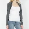 42POPS | Charcoal Long-Sleeve Fitted Bolero - Women
