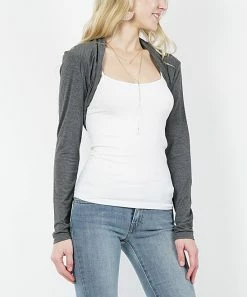 42POPS | Charcoal Long-Sleeve Fitted Bolero - Women