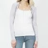 42POPS | Silver Long-Sleeve Bolero - Women