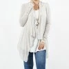 42POPS | Oatmeal Sheer Open Cardigan - Women