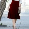 42POPS | Dark Burgundy High-Waist Skirt - Women